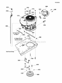 Engine Group Diagram and Parts List for RE110  Snapper Lawn Tractor