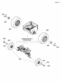 Wheel Group Diagram and Parts List for RE100  Snapper Lawn Tractor