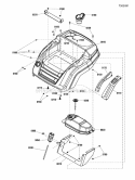 Console  Gas Tank Group Diagram and Parts List for RE100  Snapper Lawn Tractor