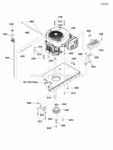 Engine Group Diagram and Parts List for RE210  Snapper Lawn Tractor