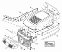 Hood Grille  Components Diagram and Parts List for LT140G38ABV 80492 Snapper Lawn Tractor