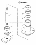 Spindle Assembly - 42 Cutting Deck Diagram and Parts List for LT140G38ABV 80492 Snapper Lawn Tractor
