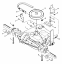 Transmission Group Diagram and Parts List for LT140G38ABV 80492 Snapper Lawn Tractor