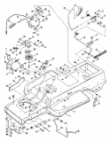 Blade Engagement  Transmission Controls Diagram and Parts List for LT140G38ABV 80492 Snapper Lawn Tractor