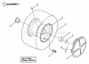Wheels - Front Diagram and Parts List for ELT125G331KV  Snapper Lawn Tractor