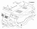 Hood Bumper Headlights Diagram and Parts List for ELT125G331KV  Snapper Lawn Tractor