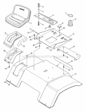 Seat Rear Fender Diagram and Parts List for ELT125G331KV  Snapper Lawn Tractor