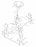 Steering  Front Axle Parts Diagram and Parts List for LT12D331B  Snapper Lawn Tractor