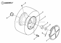 Wheels - Front Diagram and Parts List for ELT140H331KV 80397 Snapper Lawn Tractor