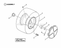 Wheels - Front Diagram and Parts List for LT160H482BV 80392 Snapper Lawn Tractor