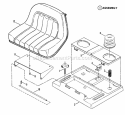 Seat Support Components Diagram and Parts List for LT160H482BV 80392 Snapper Lawn Tractor