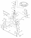 Steering  Front Axle Parts Diagram and Parts List for LT160H482BV 80392 Snapper Lawn Tractor