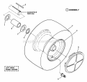 Wheels - Rear Diagram and Parts List for LT160H482BV 80392 Snapper Lawn Tractor