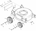 Wheels Guards Axles (Opp Models Only) Diagram and Parts List for DLW359T  Snapper Lawn Mower