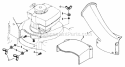 Accessory - Side Chute Adapter Diagram and Parts List for DLW359T  Snapper Lawn Mower