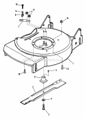 Cutting Deck Blade Interlock Diagram and Parts List for DLW359T  Snapper Lawn Mower