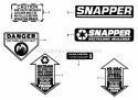 Decals Diagram and Parts List for DLW359T  Snapper Lawn Mower