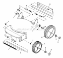 Wheels Guards Axles Diagram and Parts List for DLW359T  Snapper Lawn Mower