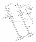 Handles  Controls Diagram and Parts List for RO21380 90'S Snapper Lawn Mower