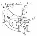 Side Chute Adapter Diagram and Parts List for RO21380 90'S Snapper Lawn Mower