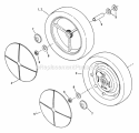 Rear Wheels Diagram and Parts List for 21357B  Snapper Lawn Mower