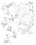 Rear Wheels Brackets Latches Diagram and Parts List for 21357B  Snapper Lawn Mower