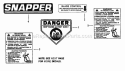 Decals (Part 1) Diagram and Parts List for 21357B  Snapper Lawn Mower