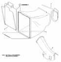 Grass Bag Accessory Diagram and Parts List for 21509B  Snapper Lawn Mower