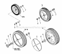 Rear Wheels Diagram and Parts List for 21509B  Snapper Lawn Mower