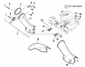 Side Chute Adapter Diagram and Parts List for 21509B  Snapper Lawn Mower