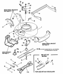 Cutting Deck Blade Interlock Diagram and Parts List for 21509B  Snapper Lawn Mower