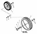 Rear Wheels Diagram and Parts List for 21500 90S Snapper Lawn Mower