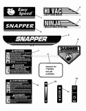 Decals Diagram and Parts List for 2167519BFC 7800284 Snapper Lawn Mower