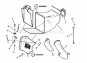 Accessory Grass Bag Diagram and Parts List for 216518B 80497 Snapper Lawn Mower