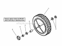 Front Wheels Diagram and Parts List for 216518B 80497 Snapper Lawn Mower
