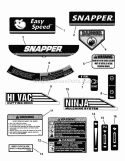 Part Location Diagram of 7100410 Snapper Decal, Ninja, Mulching System