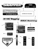 Decals Diagram and Parts List for 2167520BFC 7800434 Snapper Lawn Mower