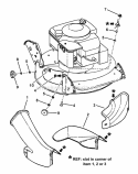 Side Chute Adapter Diagram and Parts List for 2167520B 7800428 Snapper Lawn Mower
