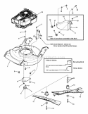 Engine Cutting Deck  Blade Diagram and Parts List for 2167520B 7800428 Snapper Lawn Mower