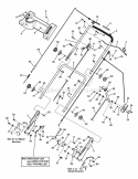 Handles  Controls Diagram and Parts List for 2167520B 7800428 Snapper Lawn Mower