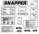 Decals Diagram and Parts List for RT5X 85027 Snapper Tiller