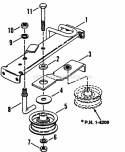 Idler Bracket Assembly Diagram and Parts List for RT5X 85027 Snapper Tiller