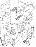 Frame (8Hp) Traction Drive Diagram and Parts List for RT8 85228 Snapper Tiller