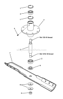 38 Deck Spindle Diagram and Parts List for RZT185381BVE 7800151 Snapper Lawn Tractor