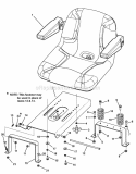 Seat Group Diagram and Parts List for RZT20421BVE2 7800152 Snapper Lawn Tractor