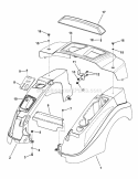 Snapper Fender Group Diagram and Parts List for RZT20421BVE2 7800152 Snapper Lawn Tractor