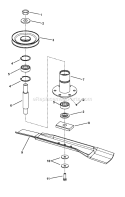 42 Deck Spindle Diagram and Parts List for RZT20421BVE2 7800152 Snapper Lawn Tractor