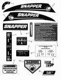Decal Group Snapper Rzt Diagram and Parts List for RZT22500BVE2 7800011 Snapper Lawn Tractor