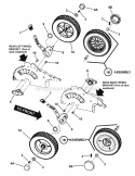 Rear Wheels (Push) Diagram and Parts List for S21 7800003 Snapper Lawn Mower