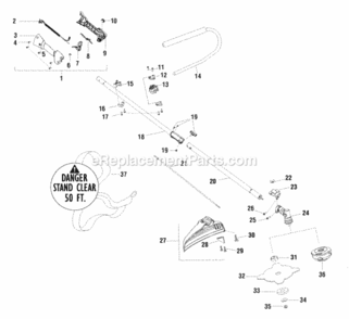 Shaft_Group Diagram and Parts List for S28BC 7800958-00 Snapper Trimmer